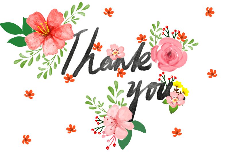 —Pngtree—colorful watercolor flowers thank you_3816539